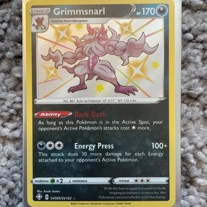 Shiny Holo Grimmsnarl Card